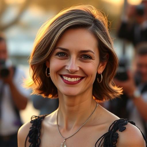 Marion Cotillard au Festival de Cannes, souriant devant les photographes.